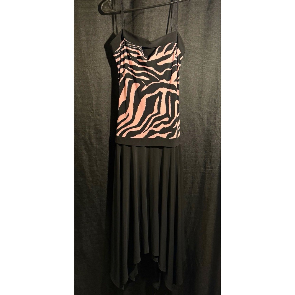 Vintage Y2K Svetlana Dress Size 6 Pink Black Zebra Asymmetrical Hem Canada